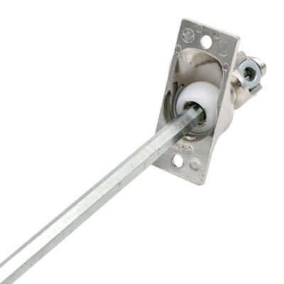 Rolllra Kurbelstange Mit Gelenklagerplatte 45° – 120 Cm, Silber, Mit 4-Kant-Stift (52x22 Mm)