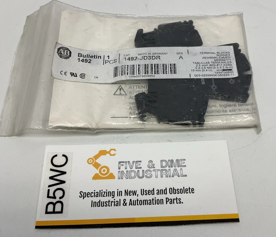 Allen Bradley 1492-JD3DR Lot of 4  Ser A Terminal Block  - Image 2 of 4