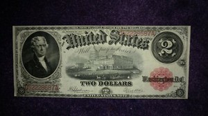 Fr-60 1917 United States Note Uncirculated Condition RARE Crisp $2.00 Bill.