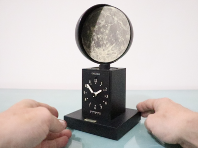 GALILEA MOONPHASE Mantel Clock Vintage 1980s Bernard Vuarnesson