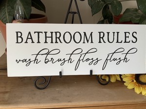 Bathroom Rules Country Bathroom Sign Western Decor Ebay