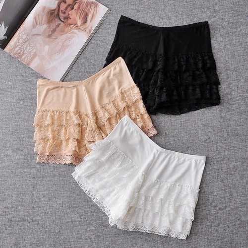 Women Frilly Lace Ruffle Knickers Panties Underwear Shorts Bloomers Briefs White - Picture 2 of 15