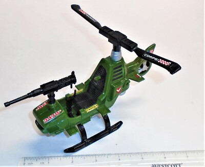 LANARD CORPS  1998 -2002 Vehicle  Action Squad Command Copter Helicopter (Green)