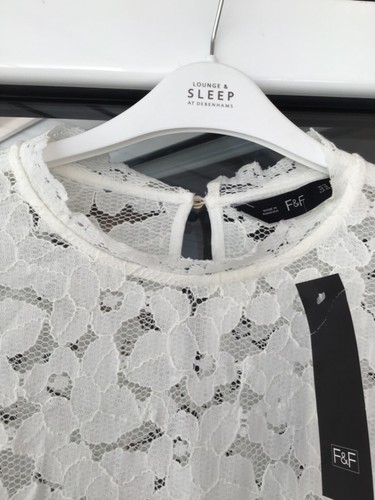 Ivory lace top size 14 BNWT by F&F - Picture 2 of 5