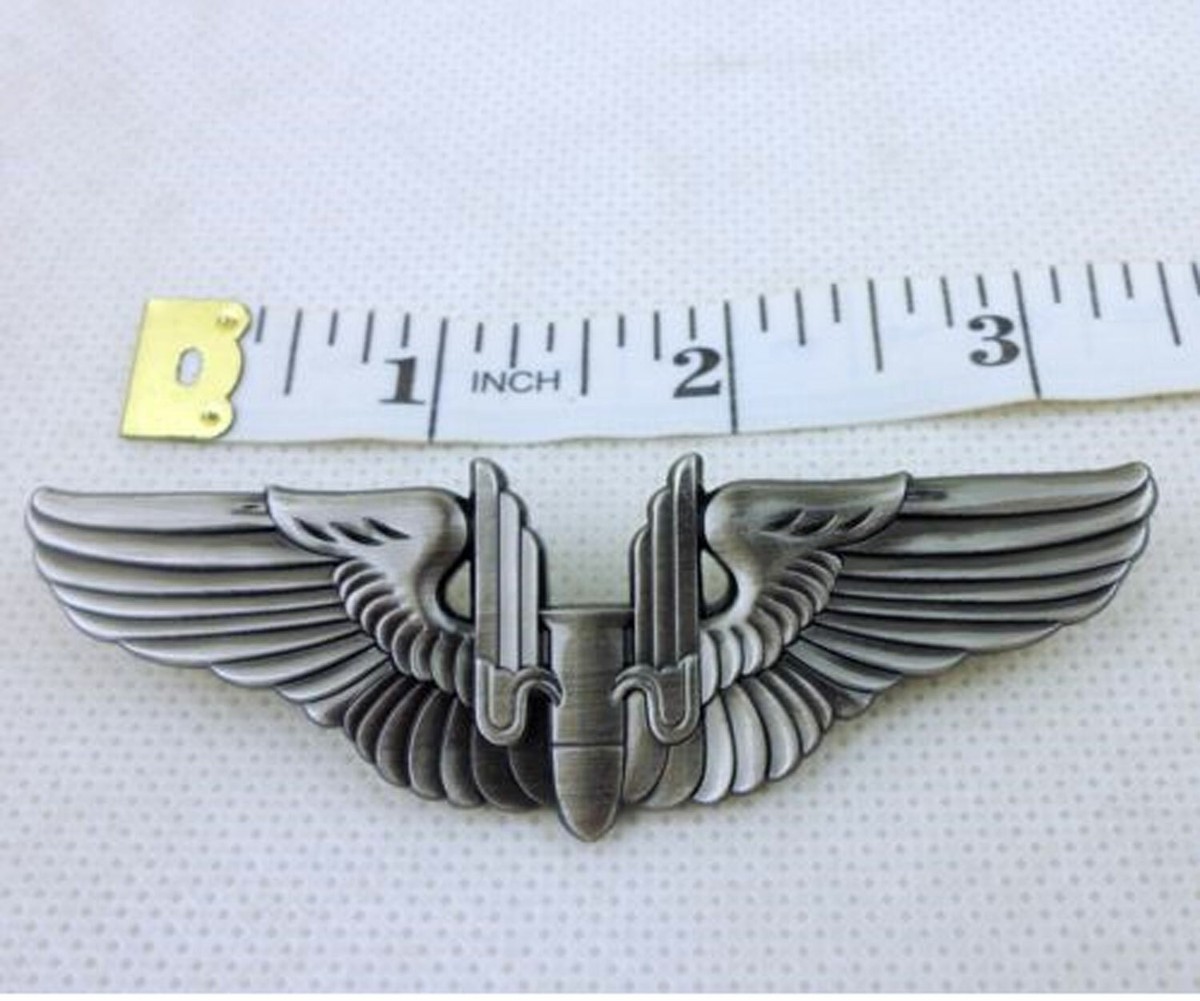 WWII US ARMY AIR FORCE USAAF AERIAL GUNNER WINGS BADGE PIN