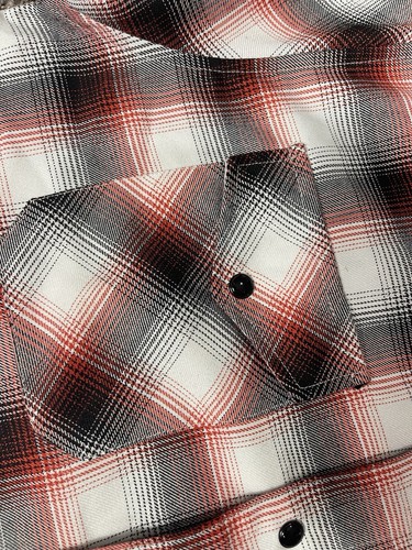 Dixxon Flannel Co Flannel Shirt The Eagle Men's Medium Orange Black White Plaid - Picture 8 of 13