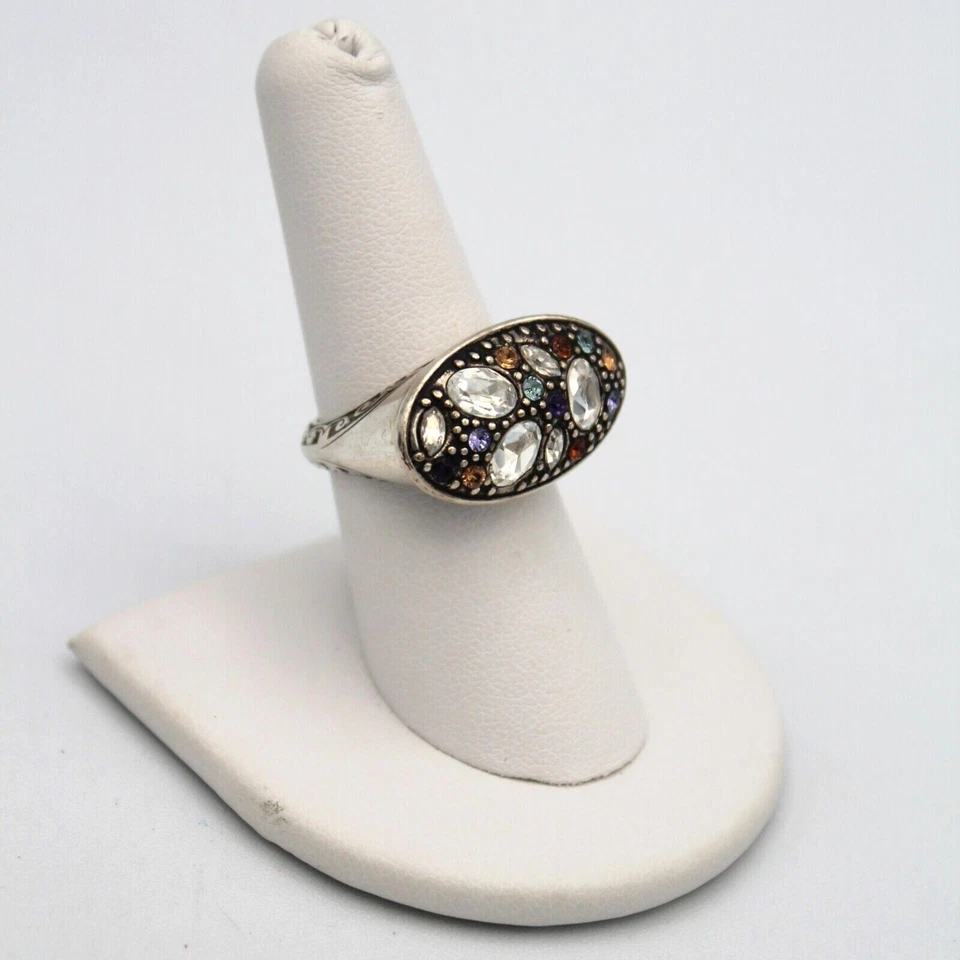 Anillo de cóctel Brighton Crystal Voyage cristales de Swarovski enchapado en plata Foto 2 de 4