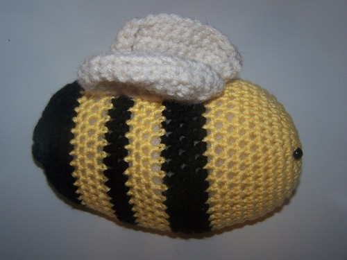 Handmade Crochet Plush Bumblebee - 8 Inch - Picture 3 of 3