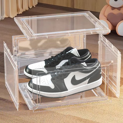 6X Premium Sneaker Shoe Box Clear Display Case Plastic Stackable Magnetic AUS - Picture 9 of 10