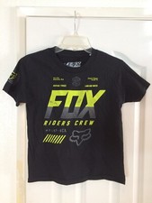 Fox Racing YOUTH Short Sleeve Tee T-shirt Black Size Small NEW