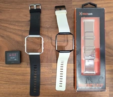 Fitbit Blaze Smart Fitness Watch Black Silver FB502SBKL Tested With Charger