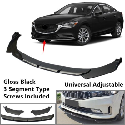 Fit For Mazda 6 2018-2021 Front Bumper Lip Spoiler Universal 3 Segment Type