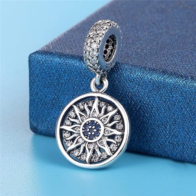 Compass Charms For Bracelet, Compass Dangle Charm, Sterling Silver