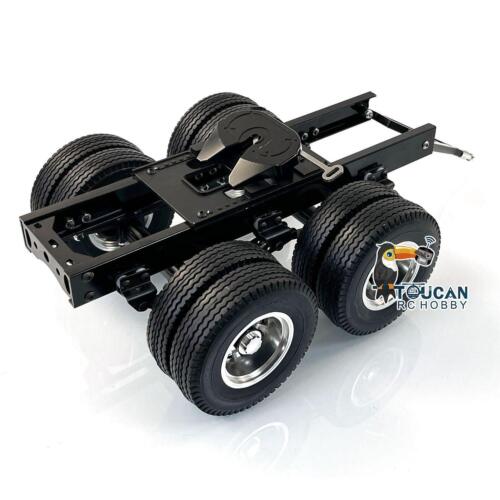 2 Axles Trailer with Traction Fifth-wheel for Tamiya LESU 1/14 RC Truck Model - Picture 6 of 6