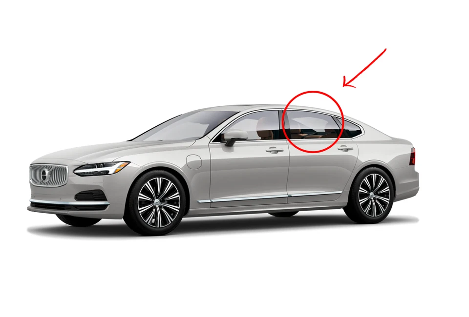 Vidrio de ventana de puerta trasera del lado izquierdo del conductor para Volvo S90 2017-2024 sedán de 4 puertas Foto 2 de 2