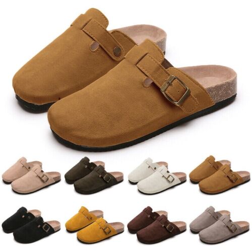 New Womens Clogs Mules Sandals Slip On Closed Toe Lightweight Soft Comfort Shoes - Picture 1 of 20
