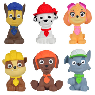 1.75 Inches Paw Patrol Plastic Figures Set of 6 (Cake Toppers) No Box