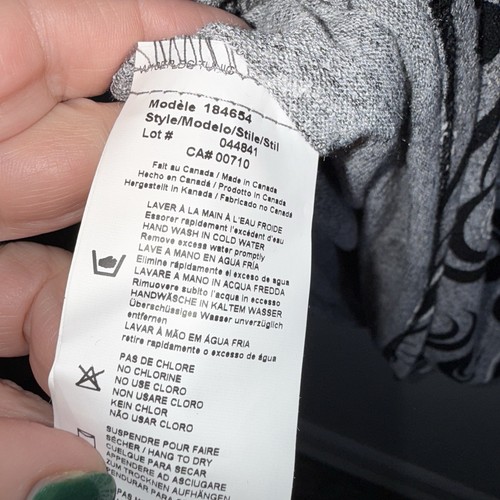 Joseph Ribkoff Knit 3/4 Sleeve Sheath Dress-Gray Black White Design-US Size 10 - Picture 9 of 10
