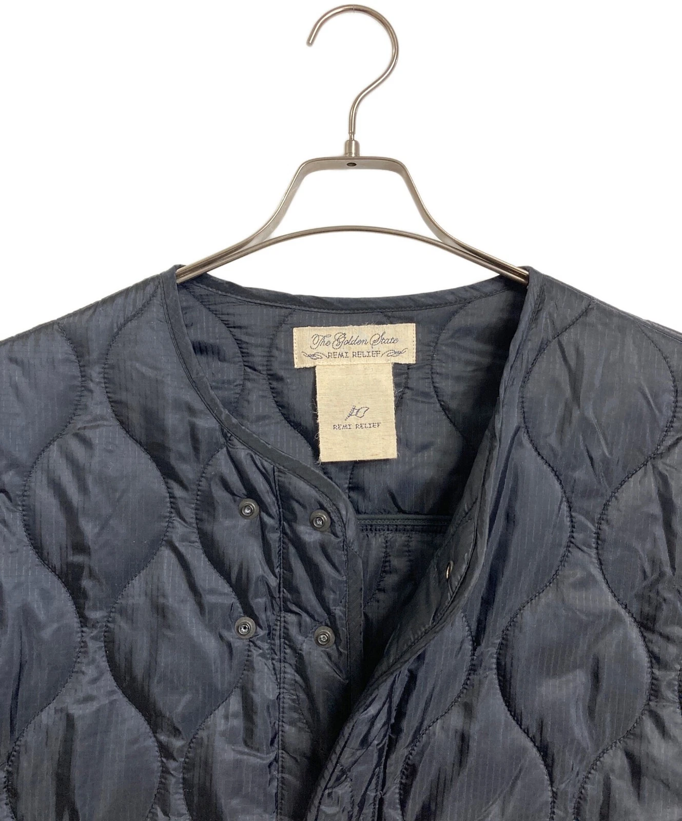 Remi Relief Nylon Ripstop Quilted Jacket Men's Size L Black - product detail image 2