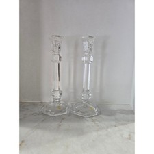 Candle Holders 24% Lead Crystal Slovakia 9 Tall 