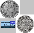 Antique 1914⌛US Philadelphia Mint Silver Barber Dime🪙Antique🪙Full Liberty