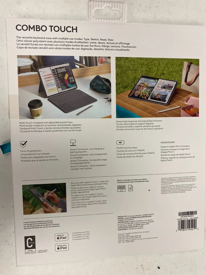 Logitech Combo Touch iPad Air 13 inch Case M2 (2024), iPad M3 & Air Keyboard Cas - Image 2 of 4