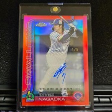 Hideki Nagaoka Autograph Limited 1/5 Topps Chrome npb 2025 356028