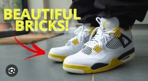 EU 42.5 AIR JORDAN 4 RETRO "VIVID SULFUR" WMNS unisex 27.5cm Not SB Not Fire Red - Bild 19 von 19
