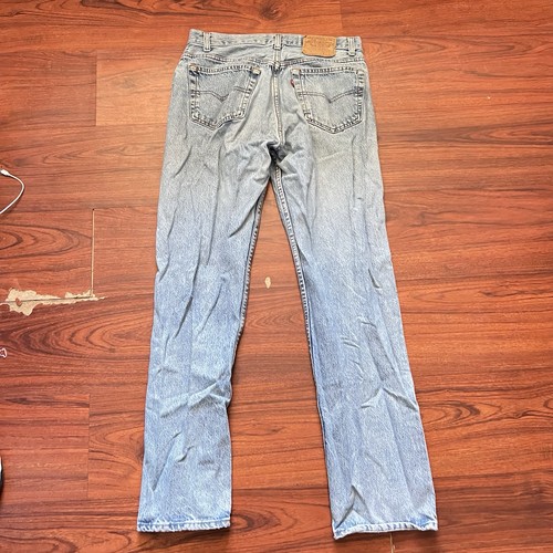 Vintage 90s Levis 501 Blue Button fly Denim Made in USA Jeans 33x32 - Picture 2 of 4
