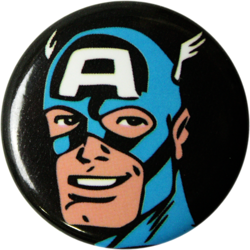 Buttons - Captain America Marvel Comic Hero Pin Badge Pack Gift SET OF 4 #88022 - Picture 4 of 6