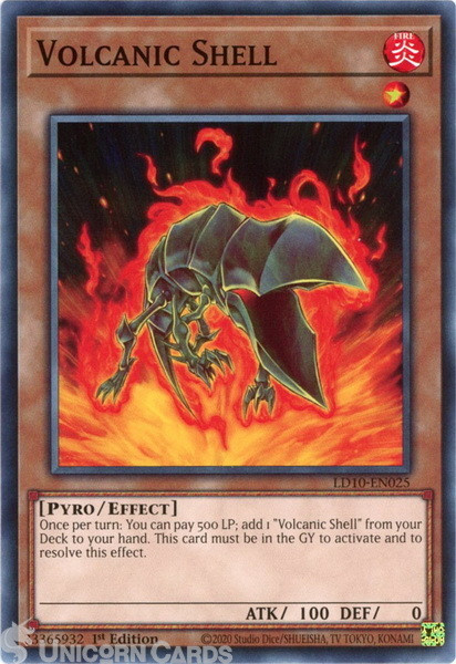 LD10-EN025 Volcanic Shell :: Common 1st Edition Mint YuGiOh Card