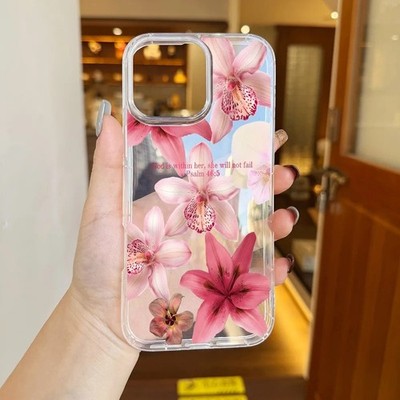 Pink Flower Psalm Christian Phone Case For iPhone 17 16 15 14 13 12 11 Pro Max