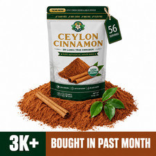 True Ceylon Cinnamon Powder from Sri Lanka 4 oz, Pure USDA Organic