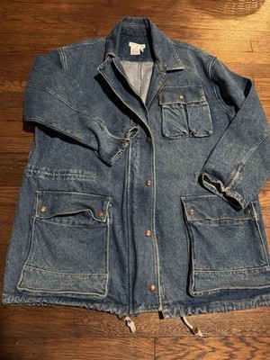EXTREMELY RARE Vintage Calvin Klein Sport Denim Chore Jacket Coat Oversized Blue