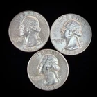 90% Silver $0.75 FV - Washington Quarter Circulated Pre-1965 US Coin - 22-9