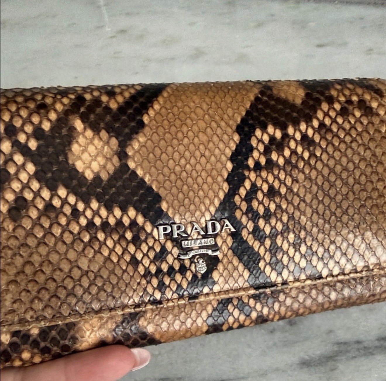 Prada Python Long Wallet EUC Rare Stunning - image 2