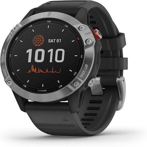 Garmin Fenix 6 Solar Silber Herzfrequenzmesser GPS Sportuhr - Bild 1 von 9