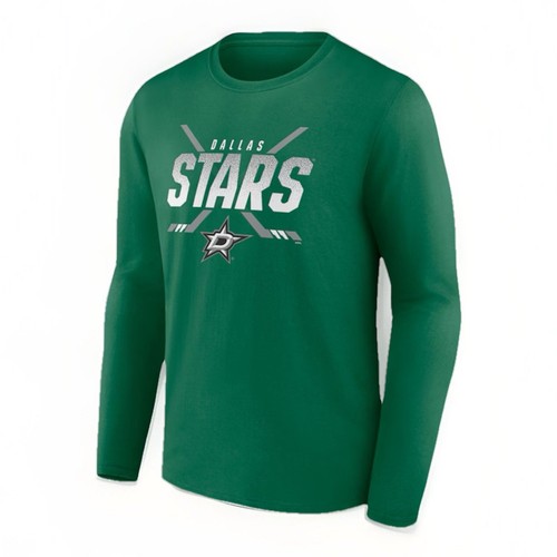 Dallas Stars Fanatics Herren T-Shirt Kelly Green Team Covert L/S, Größe Medium - Bild 1 von 3