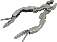SWISS+TECH ST50016 Polished Stainless Steel 9-in-1 Micro Pocket Multitool with S