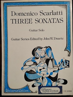 Domenico Scarlatti 3 sonatas Guitar Solo Rare Song Book Sheet Music Notation 
