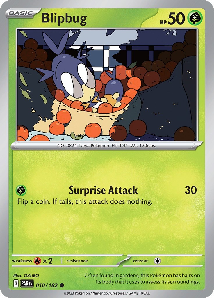 Blipbug PAR 010/182 Pokémon SV04: Paradox Rift Common EN NM