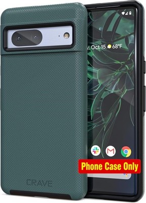 Dual Guard for Google Pixel 7 Case - Forest Green with Textured Grip and Wireles
