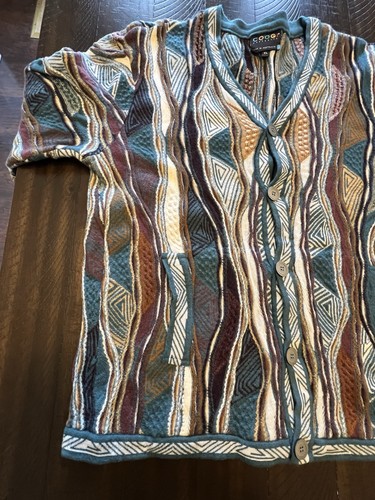 Rare Vintage Authentic Early 2000s Coogi Cardigan Sweater Multicolor Sz. XLarge - Picture 5 of 12