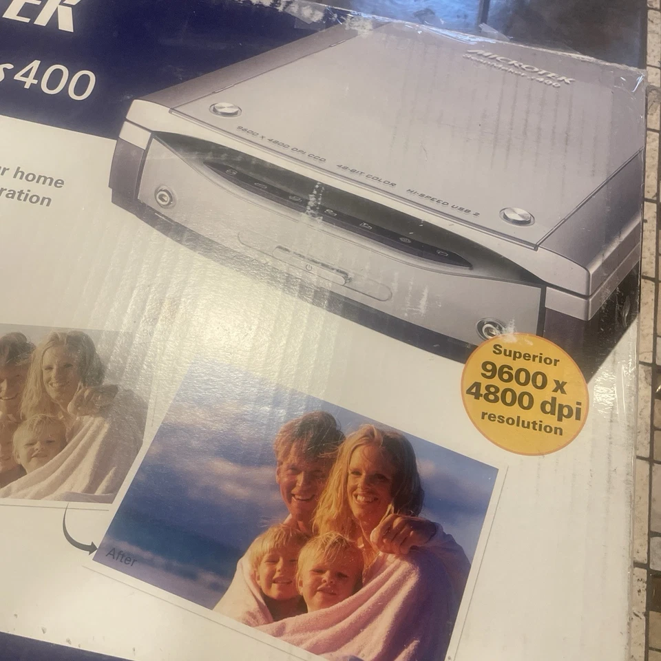 Microtek Scanmaker S400 Flatbed With Original Manual / Chords RARE! Film Strip - Image 2 of 4