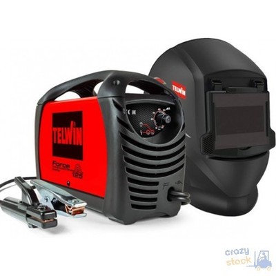 Telwin Force 165 Inverter Schweißgerät mit Zubehör + Tigermaske KW 4,1