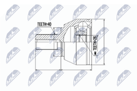 NTY Gelenksatz, Antriebswelle NPZ-FR-040 FüR Ford Volvo