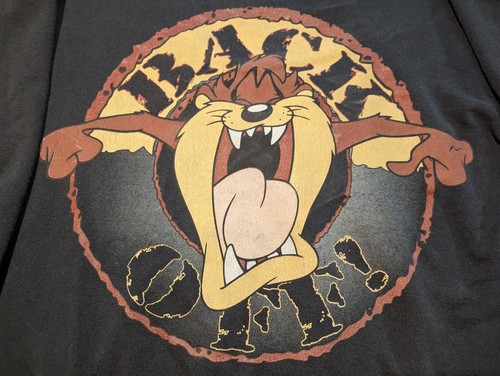 Vintage Tazmanian Devil Sweater Mens XXL Looney Tunes Crewneck Sweatshirt 90s - Picture 4 of 11