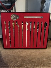 Harry Potter Themed Magic Wand Set 10 Metal Wands Box-Missing 2 Pieces