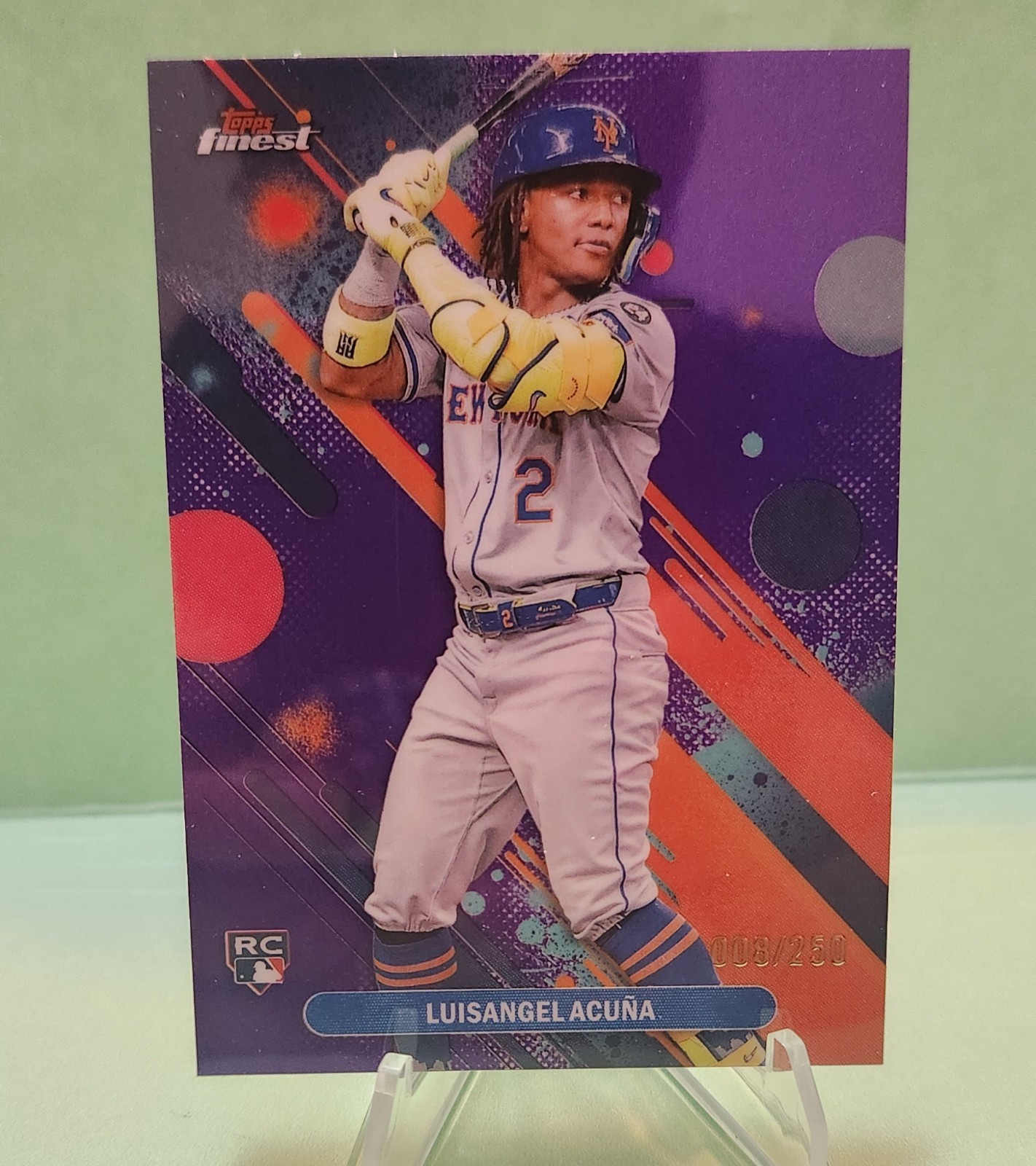 LUISANGEL ACUNA 2025 TOPPS FINEST COMMON ROOKIE PURPLE RC /250