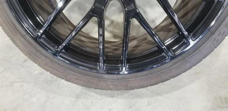 19 MERCEDES BENZ AMG GT GTS W190 20X11 BLACK 18 SPOKE WHEEL RIM 658 OPTION - Image 4 of 4